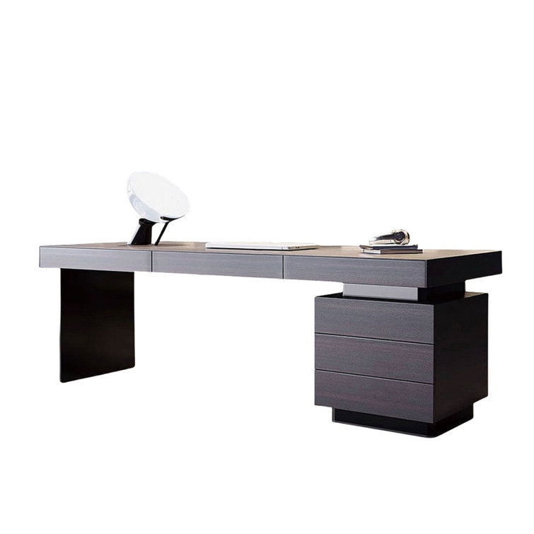 Vladimeers Trading 55.12" Smoky Wood Rectangle Solid Wood Desks